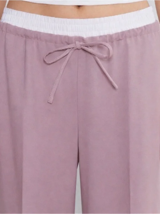 NWT Aritzia Babaton Equity Pants Size M | Italian Wool Wide Leg Blush Mauve - Picture 4 of 13